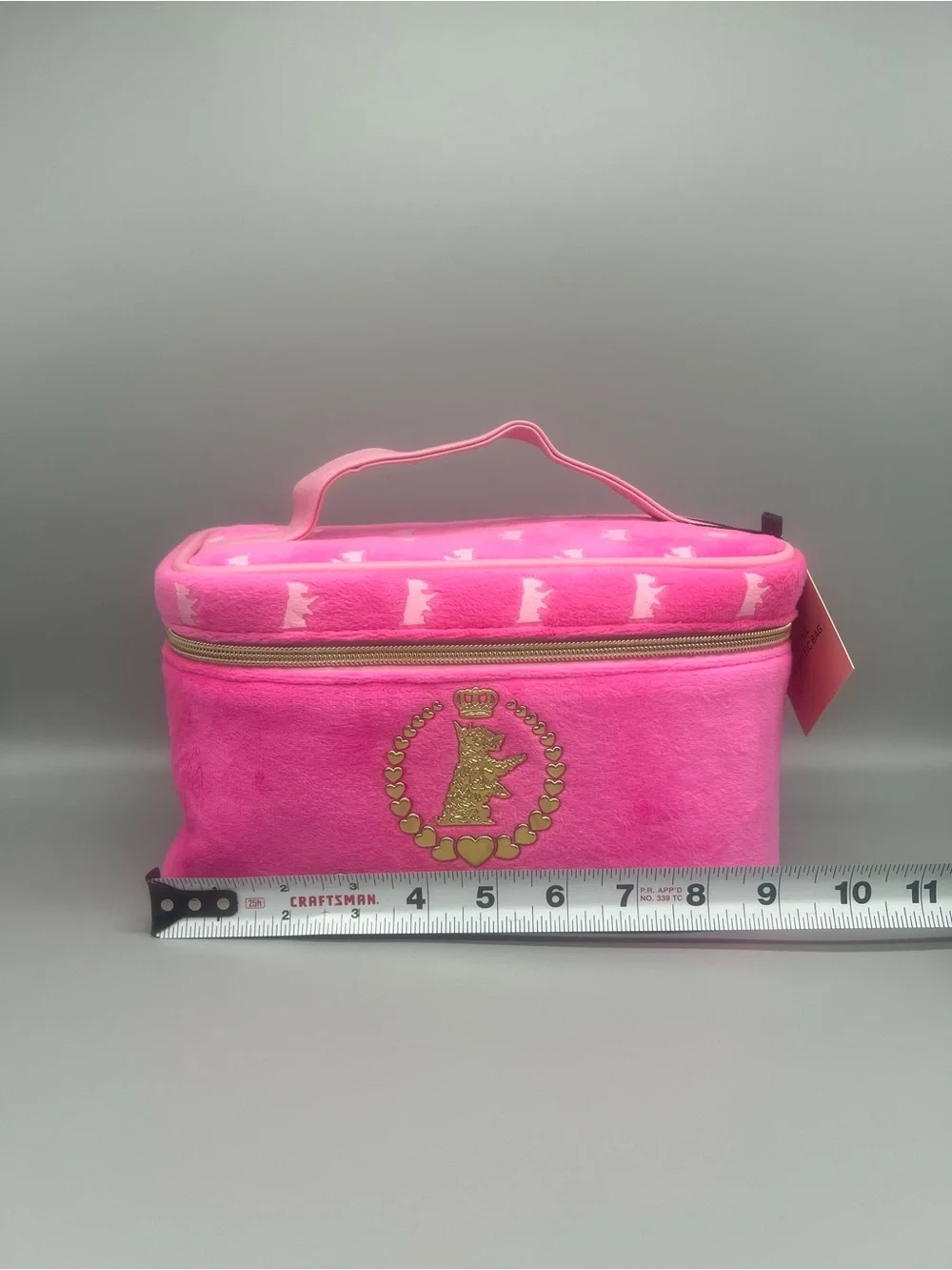 Juicy couture velour cosmetics bag